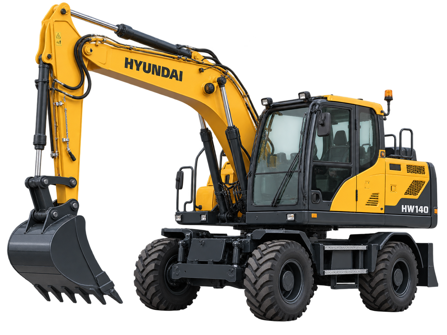 Колёсный экскаватор Hyundai HW140 массой 14–16 тонн