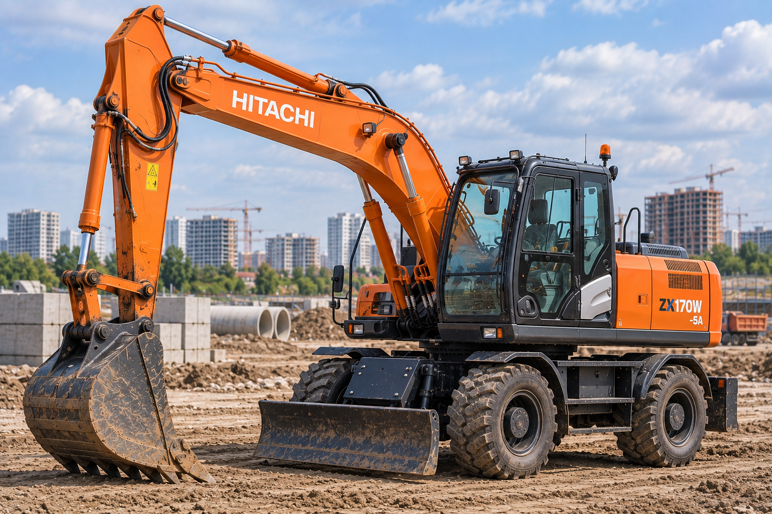 Колёсный экскаватор Hitachi ZX170W-5A